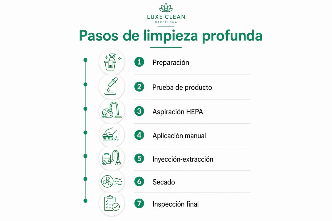 Guía visual para realizar una limpieza a fondo de la tapicería paso a paso