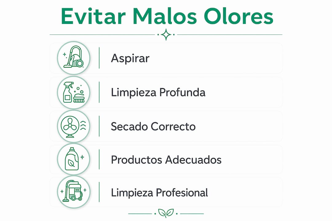 Infografía: pasos clave para mantener tu sofá libre de malos olores