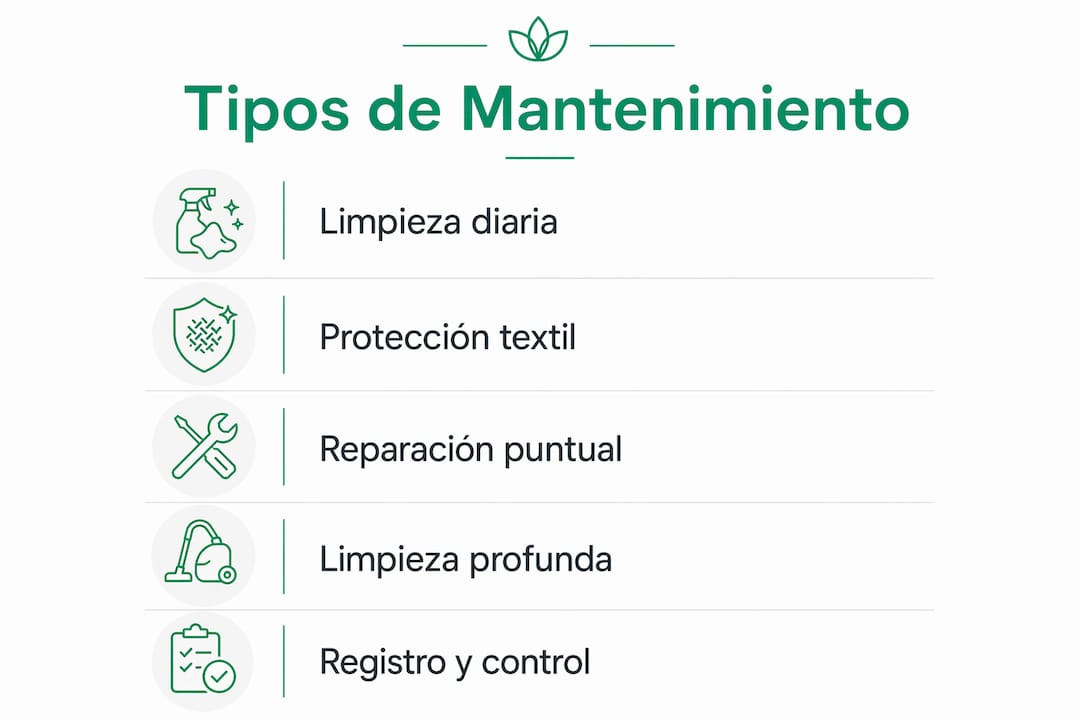 Infografía sobre las mejores técnicas de cuidado y mantenimiento para la tapicería