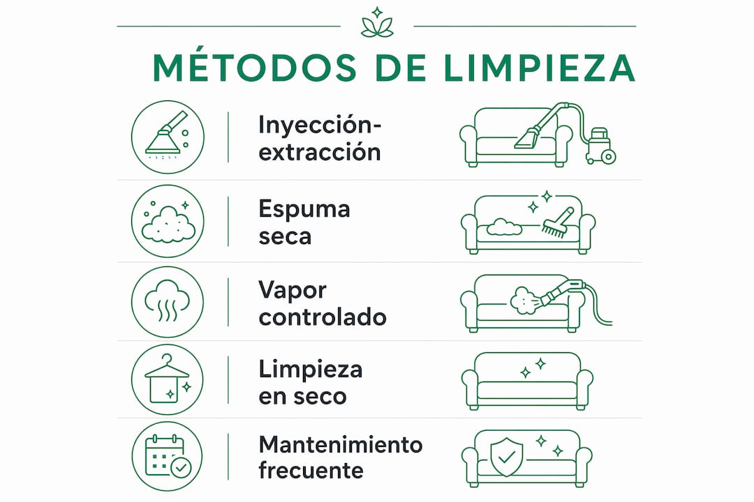 Guía visual con técnicas prácticas para limpiar tu sofá