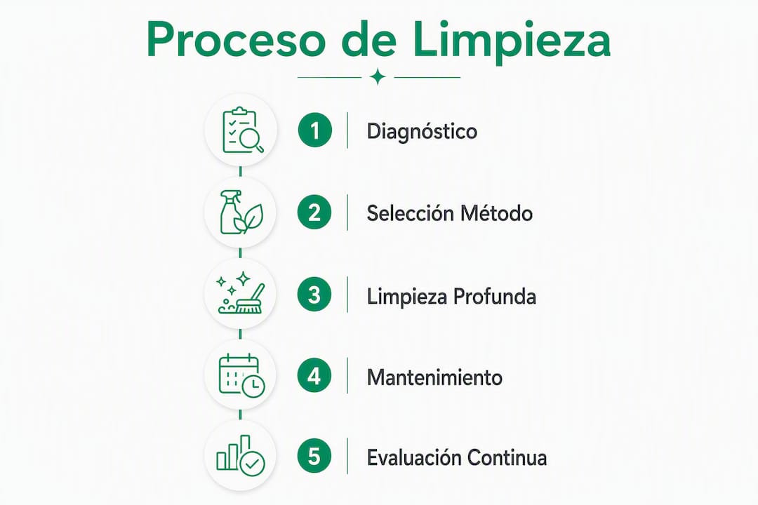 Infografía: pasos para una limpieza profesional de moquetas