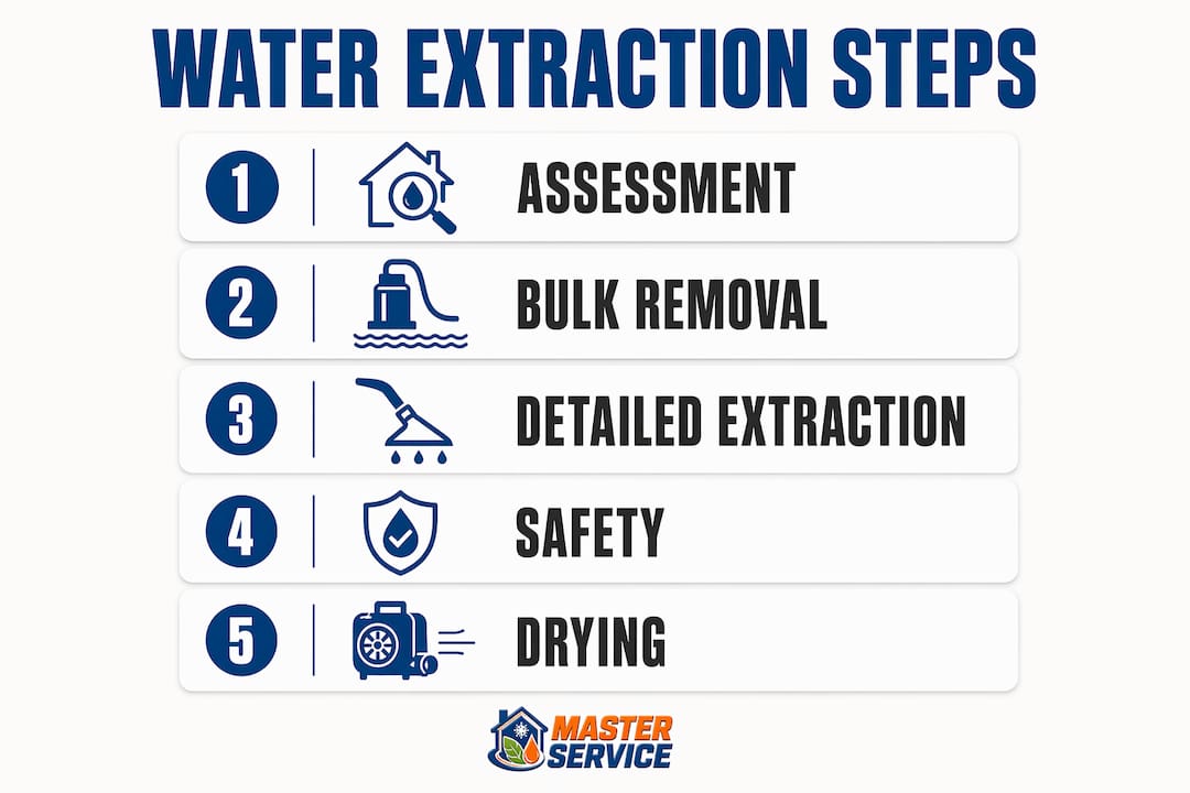 Infographic showing water extraction step-by-step process