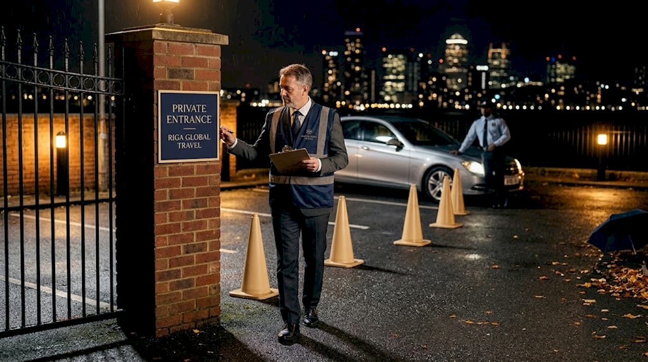Coordinator performing late-night site survey