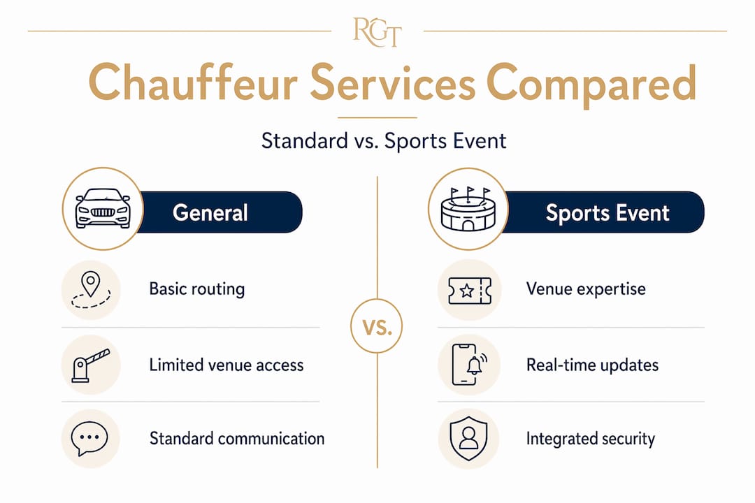 Infographic comparing chauffeur service types