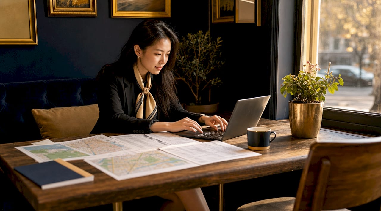 Dispatcher working on limo logistics paperwork
