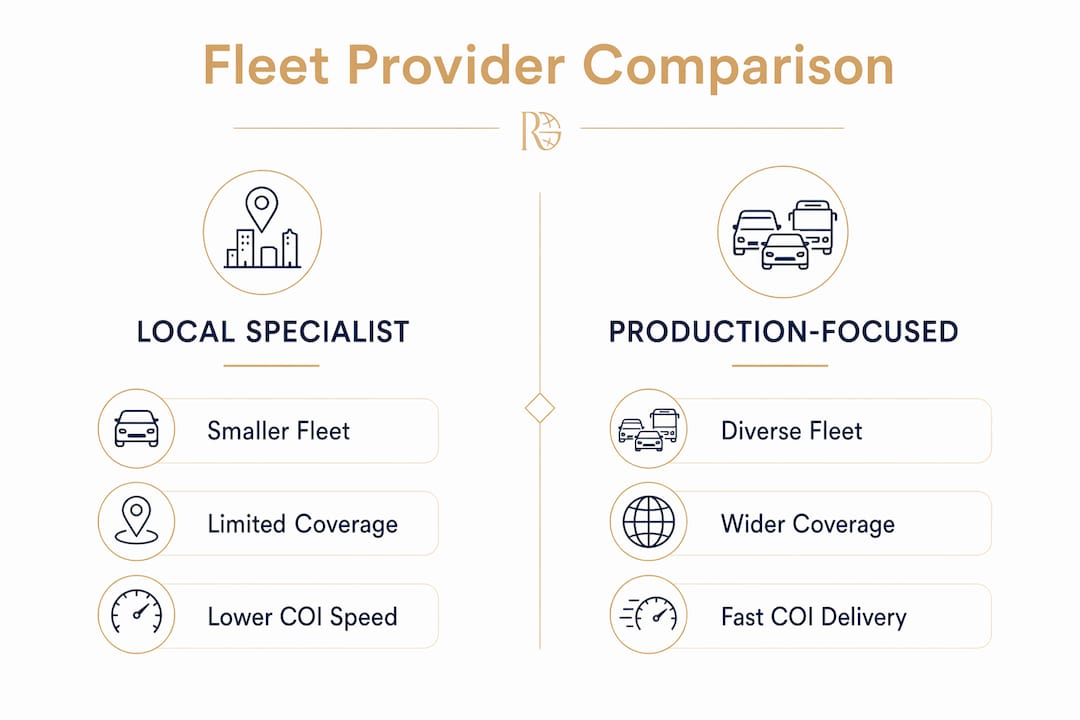 Infographic comparing local specialist and production-focused fleets