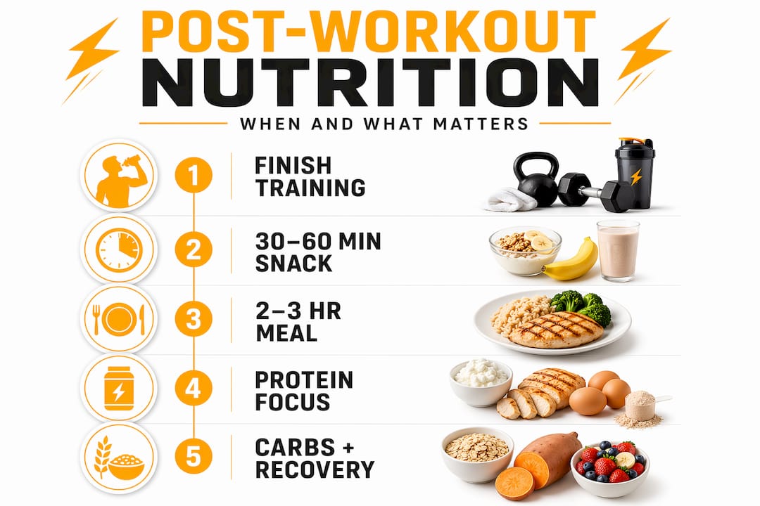 Infographic explains post-workout nutrition steps