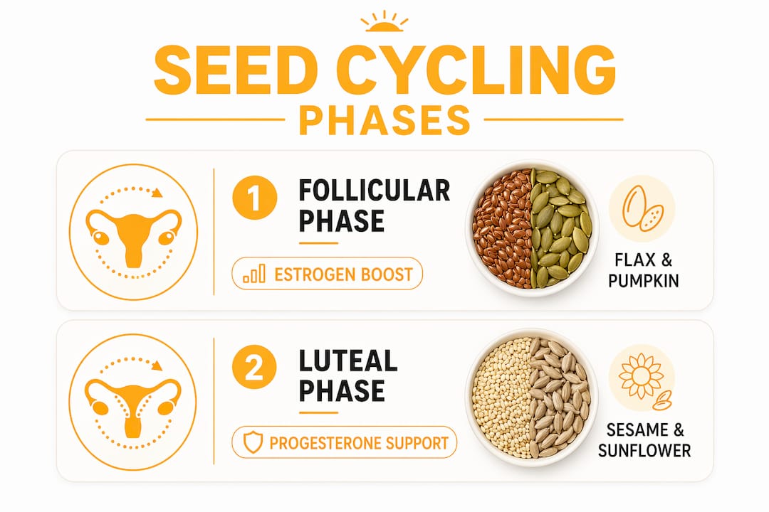 Infographic showing phases of seed cycling