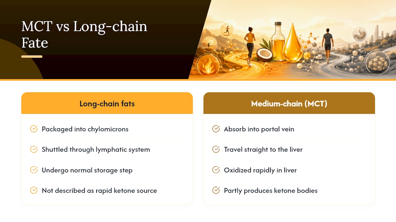 MCT and long-chain fat pathways