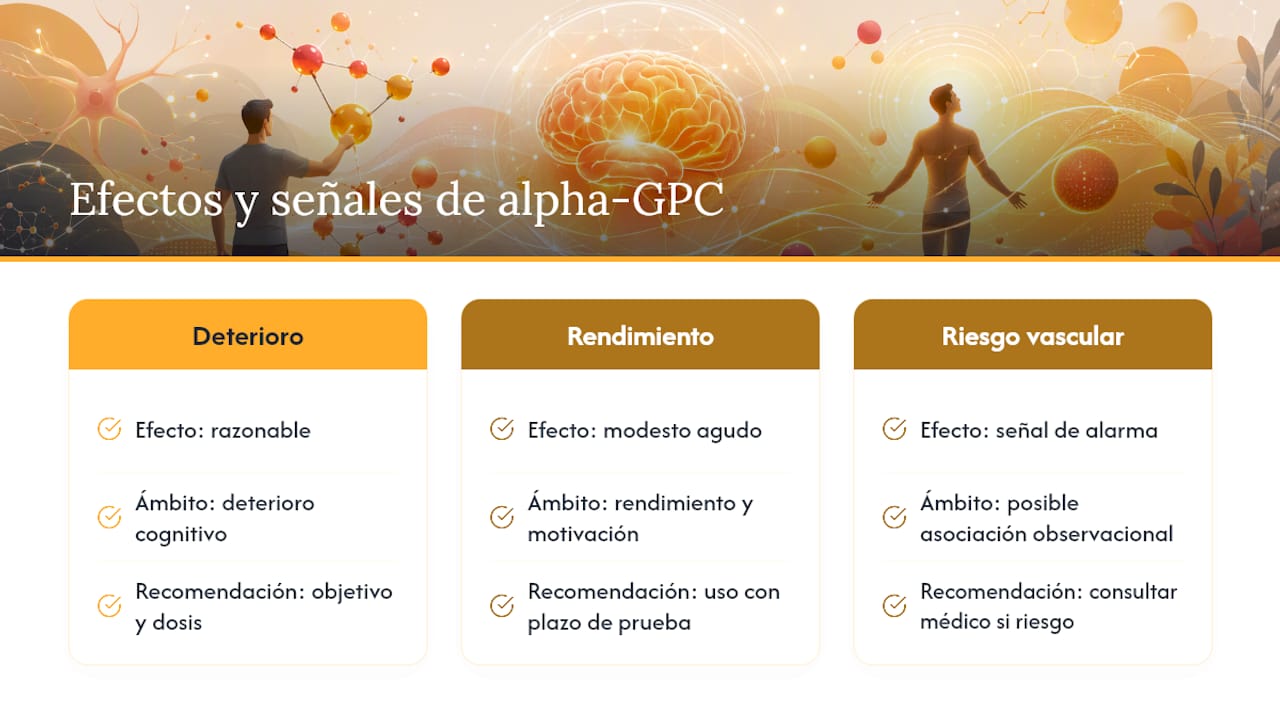 Lo que la evidencia realmente sugiere sobre alpha-GPC — overview diagram