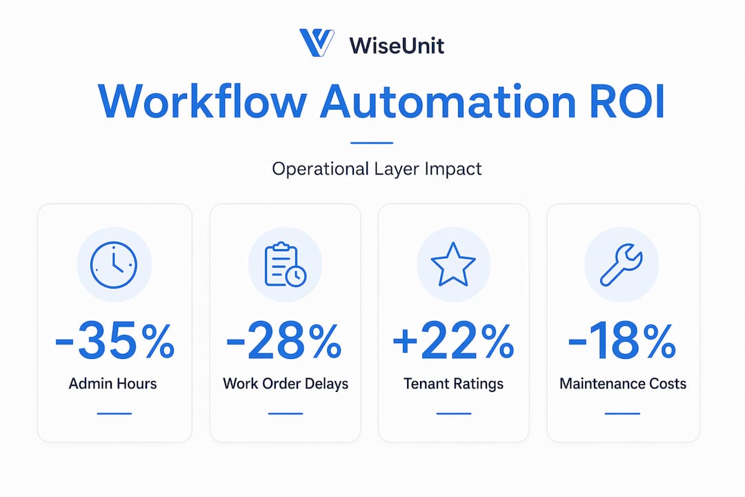 Infographic showing automation impact in property management