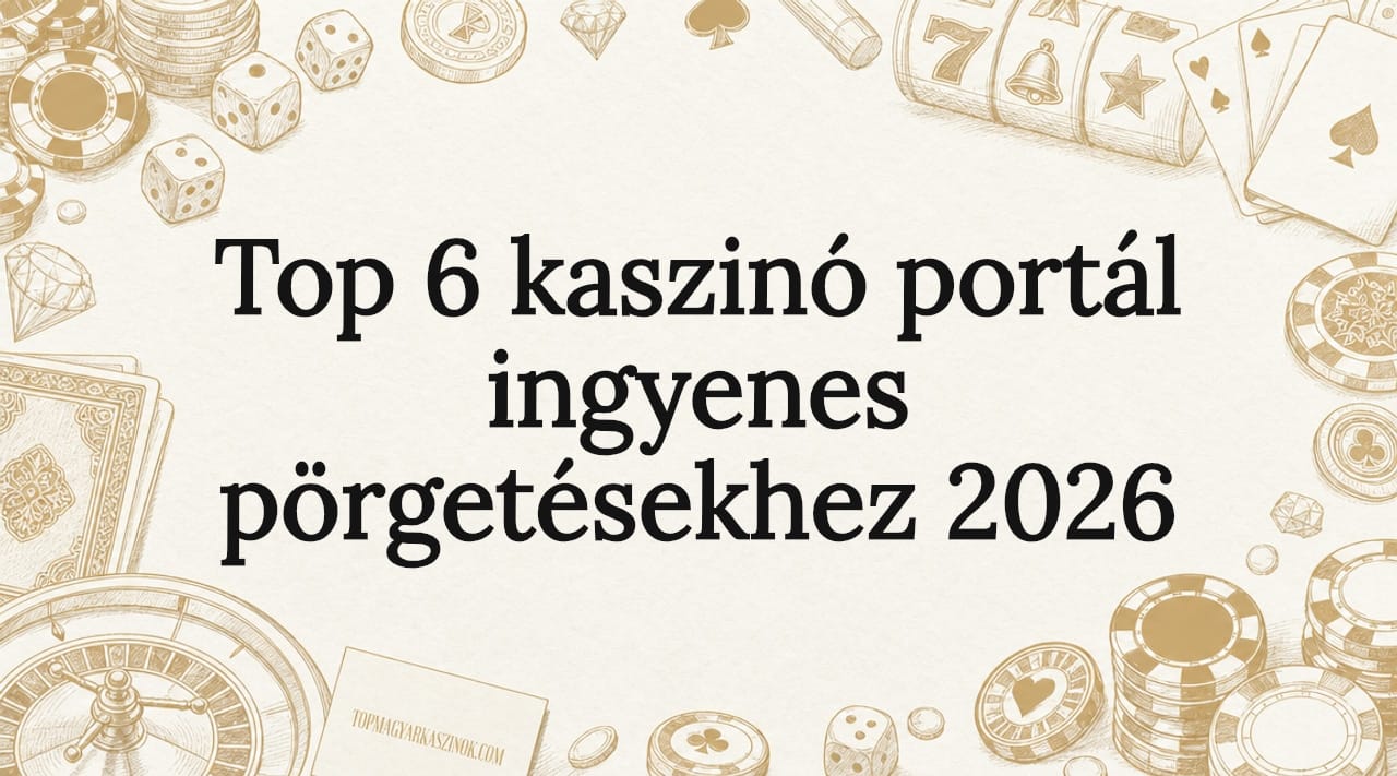 Top 6 kaszinó portál ingyenes pörgetésekhez 2026