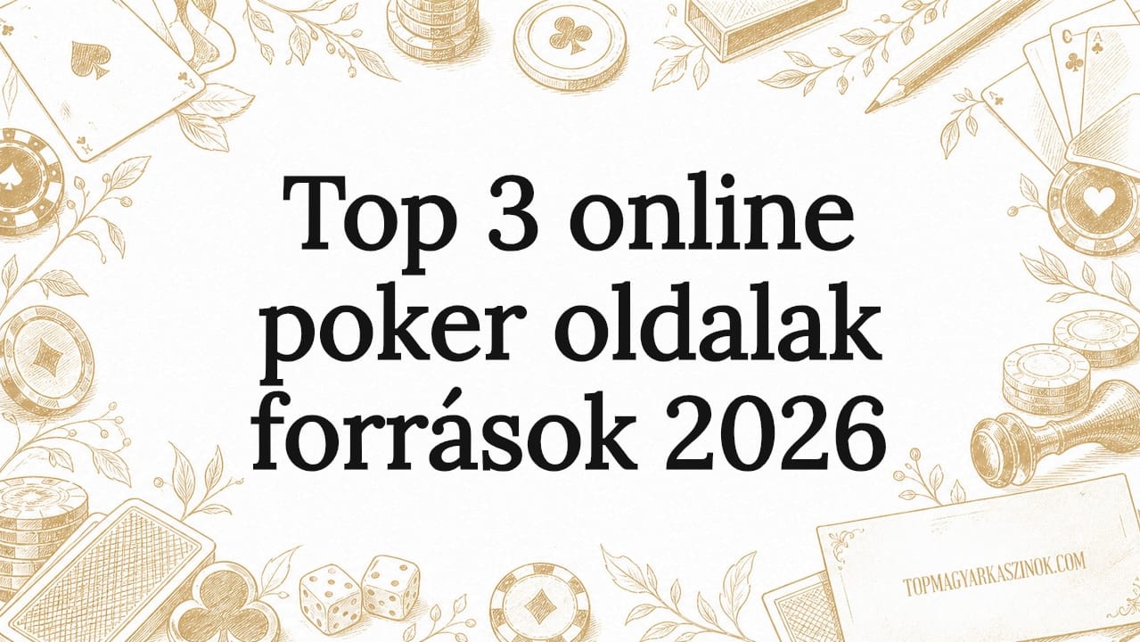 Top 3 online poker oldalak források 2026