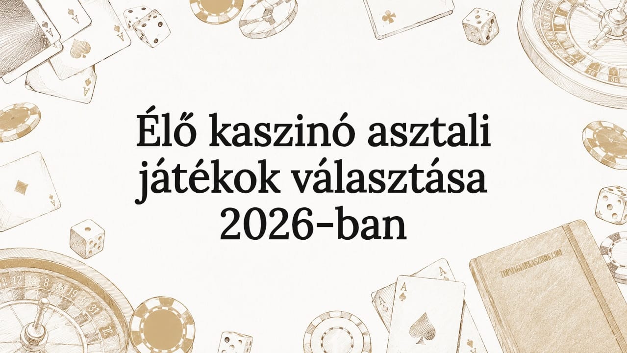 Élő kaszinó asztali játékok választása 2026-ban