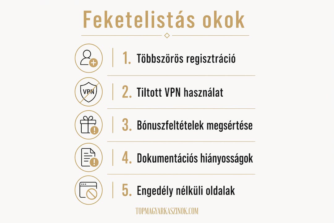 Infografika: Miért kerülhet egy kaszinó a tiltólistára?