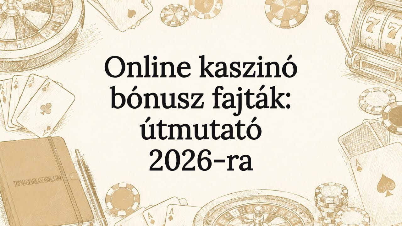 Online kaszinó bónusz fajták: útmutató 2026-ra