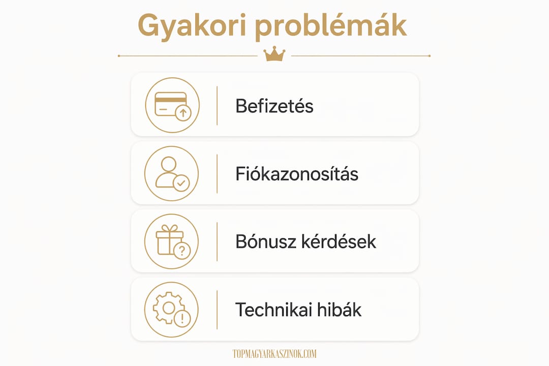 A leggyakoribb kaszinós gondokat bemutató infografika