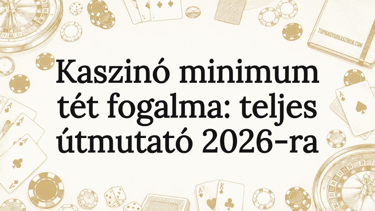 Kaszinó minimum tét fogalma: teljes útmutató 2026-ra