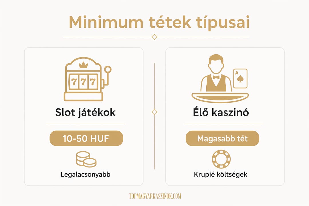 Minimális tétek – összehasonlító áttekintés infografikán