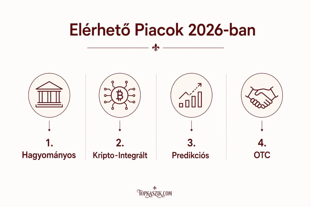 2026-ban elérhető piaci lehetőségek – infografika a főbb típusokról