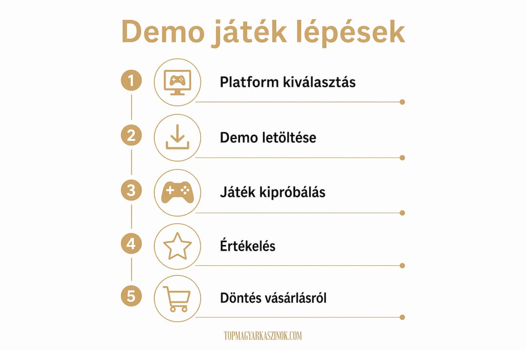 Infografika: így próbálhatod ki az ingyenes demójátékot lépésről lépésre