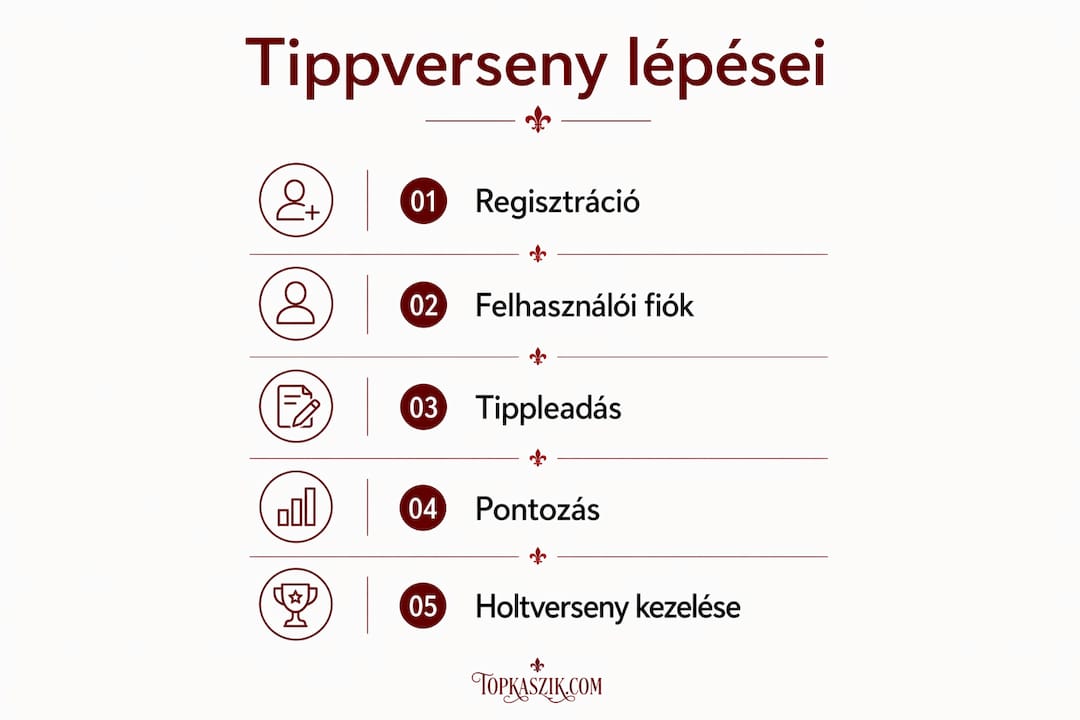 Így vehetsz részt a tippversenyben – lépésről lépésre infografikán