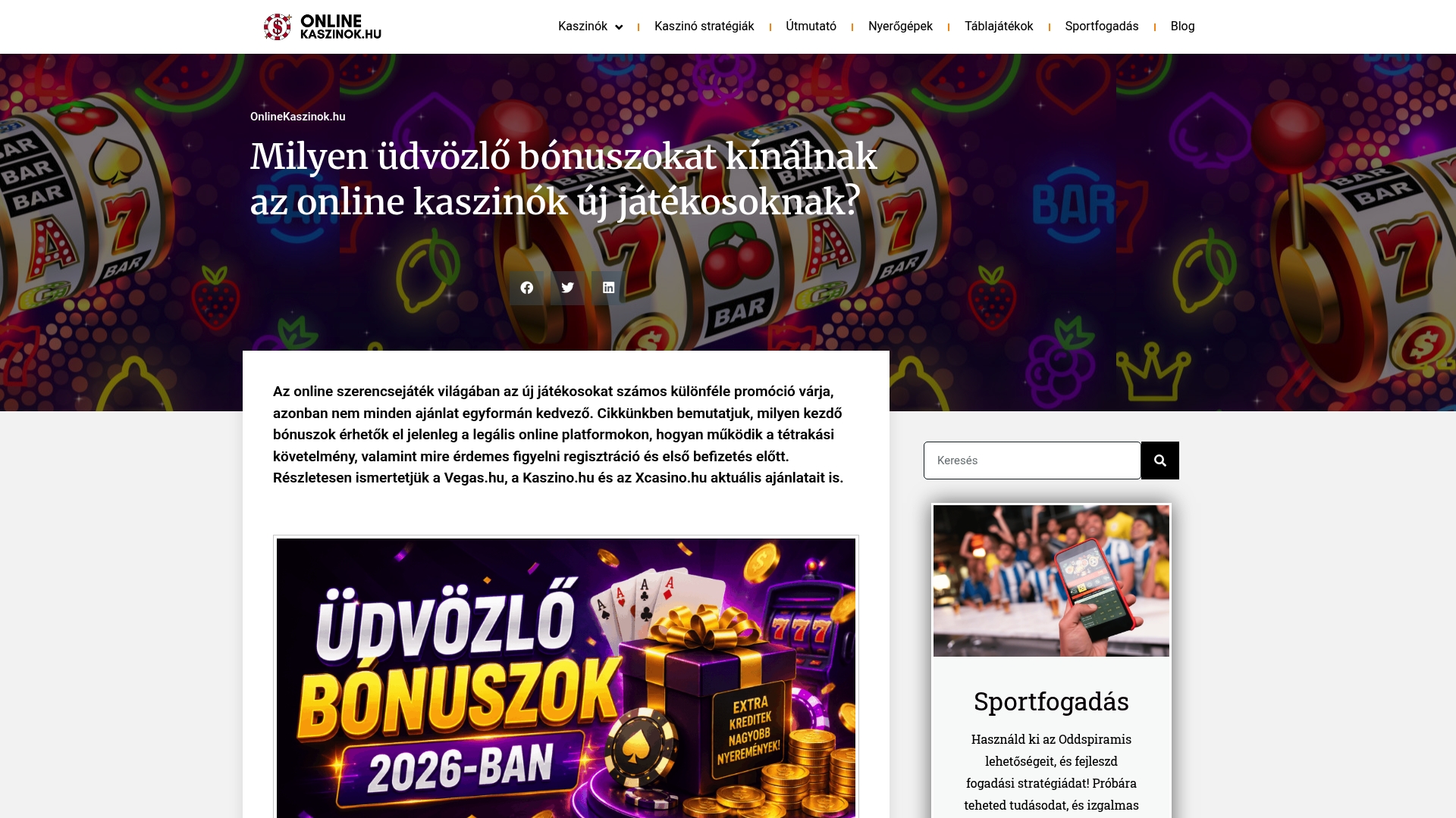 https://onlinekaszinok.hu/milyen-udvozlo-bonuszokat-kinalnak-az-online-kaszinok-uj-jatekosoknak