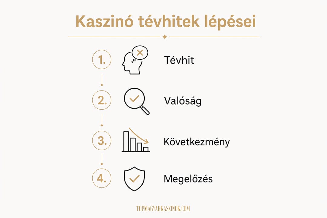 Infografika: mítoszok és valóság a kaszinókról – lépésről lépésre