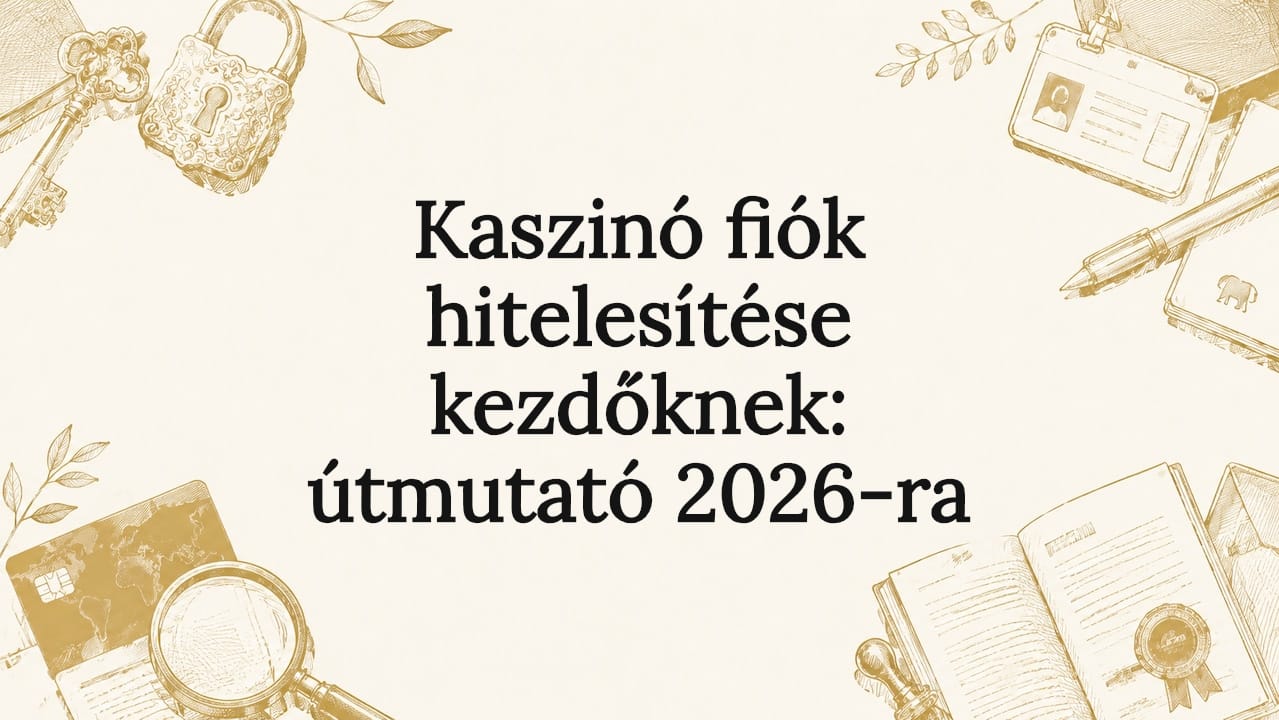 Kaszinó fiók hitelesítése kezdőknek: útmutató 2026-ra