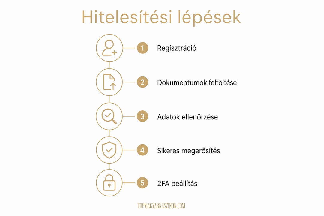 Kaszinós fiók hitelesítése: lépésről lépésre – infografika
