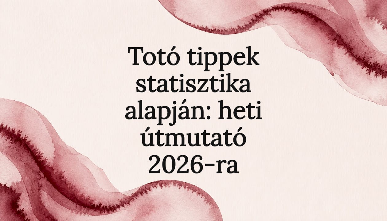 Totó tippek statisztika alapján: heti útmutató 2026-ra