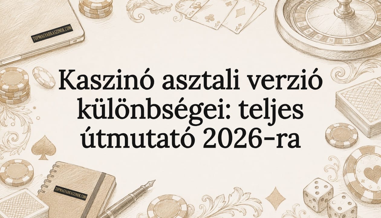 Kaszinó asztali verzió különbségei: teljes útmutató 2026-ra