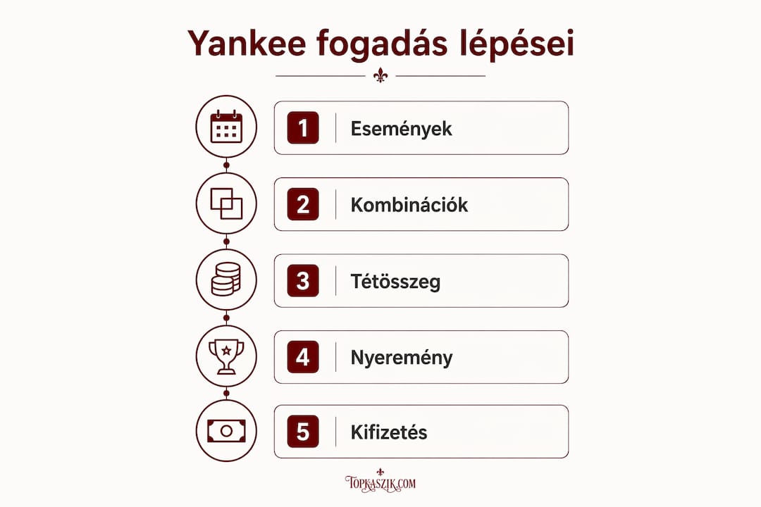 Yankee fogadás: lépésről lépésre – infografika