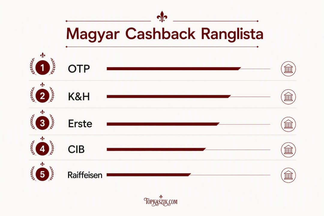 Magyar cashback ajánlatok toplistája egyetlen átlátható infografikában