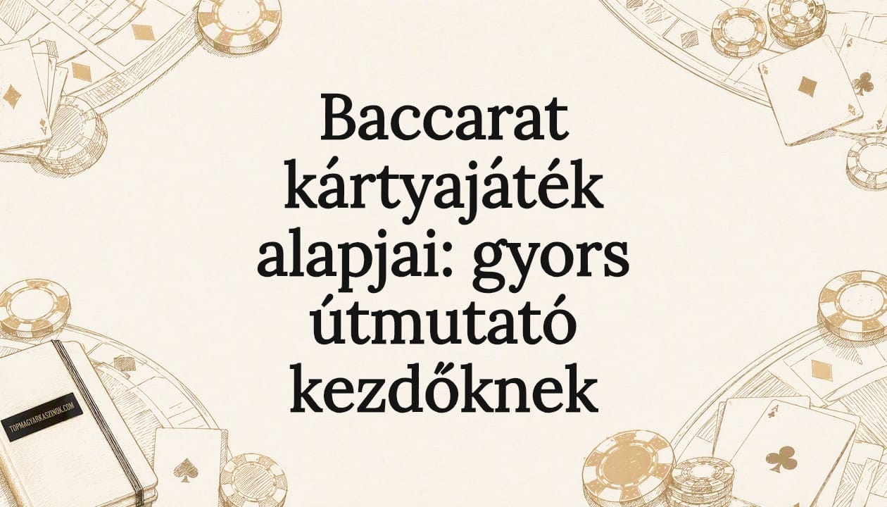 Baccarat kártyajáték alapjai: gyors útmutató kezdőknek