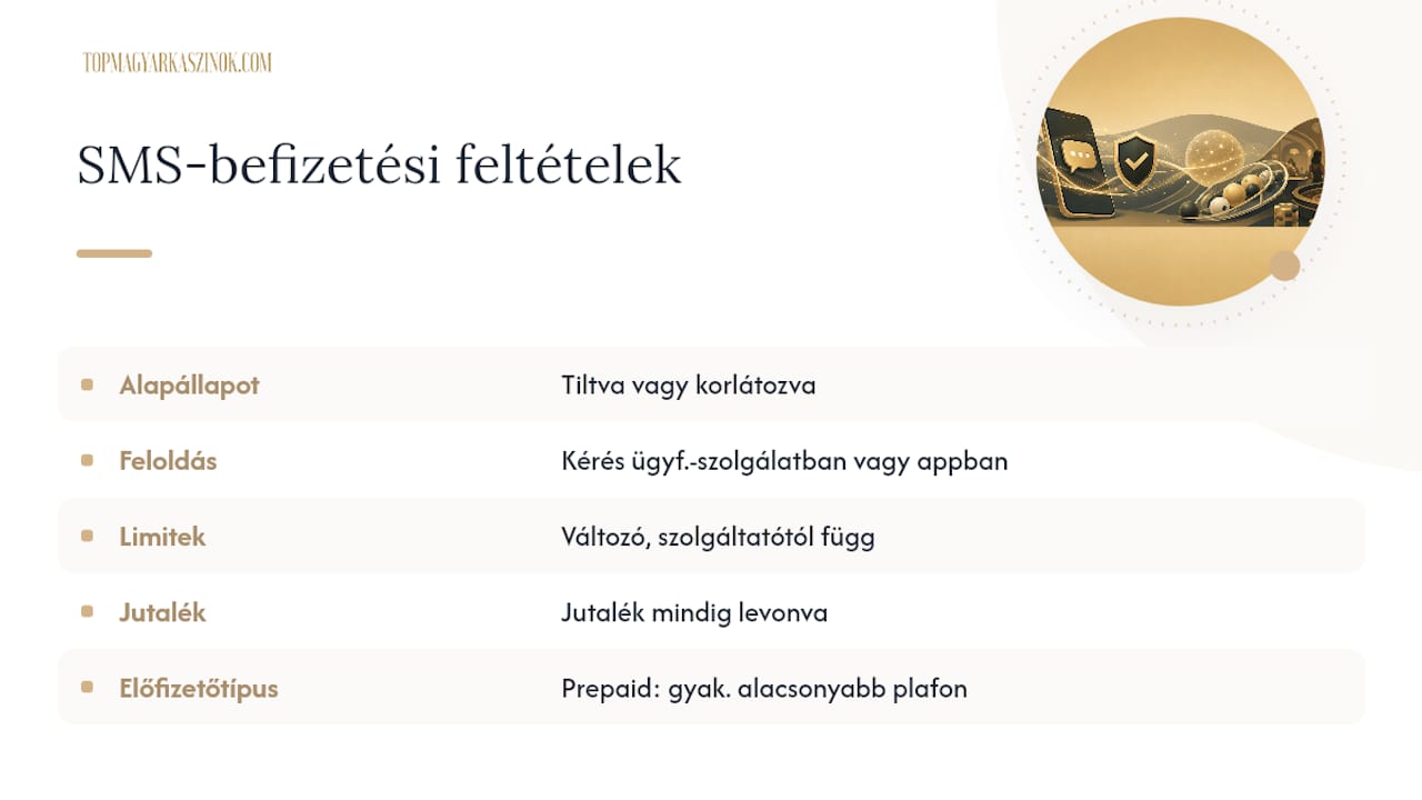 Összehasonlító táblázat a magyar mobilszolgáltatók SMS fizetési feltételeiről