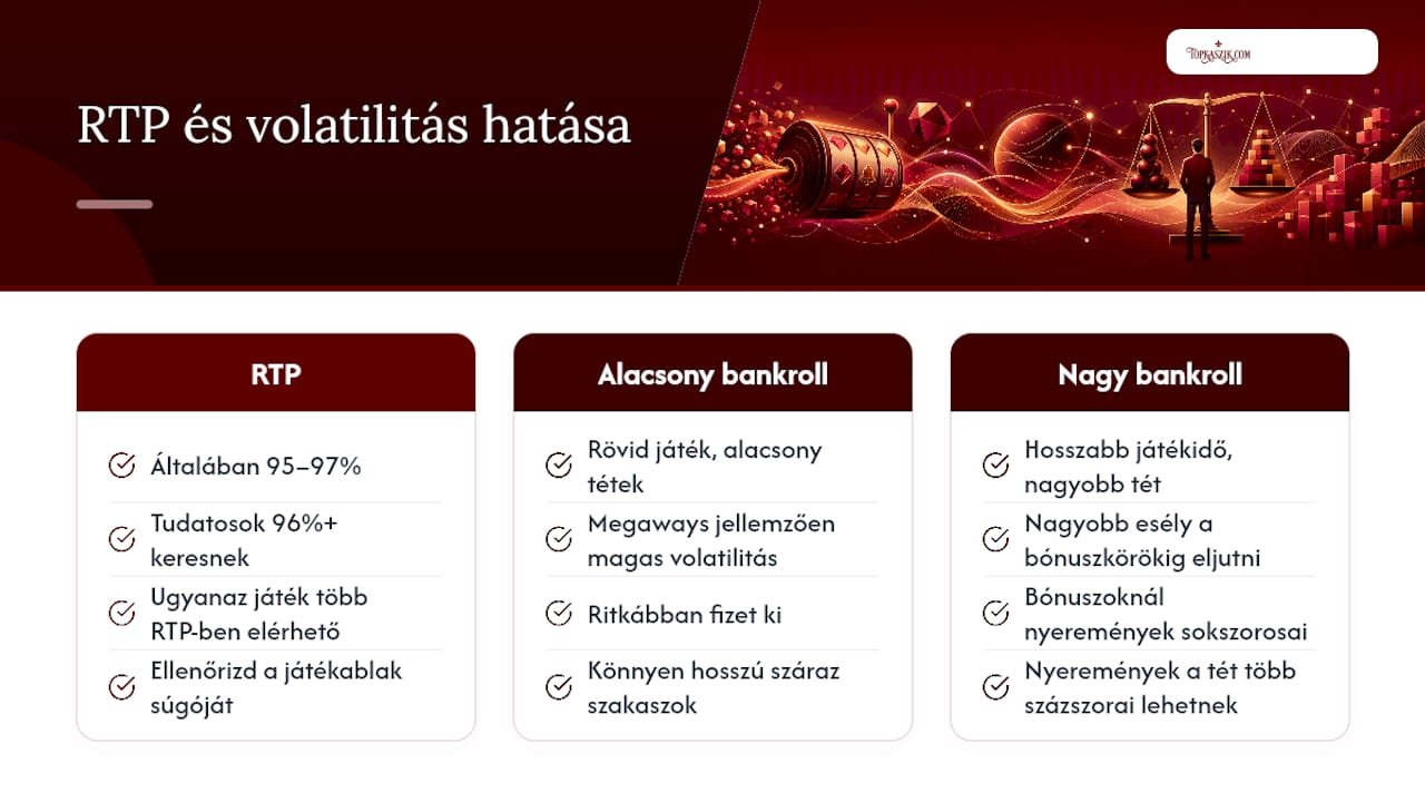 Mit jelent az RTP és a volatilitás egy Megaways játéknál? — overview diagram