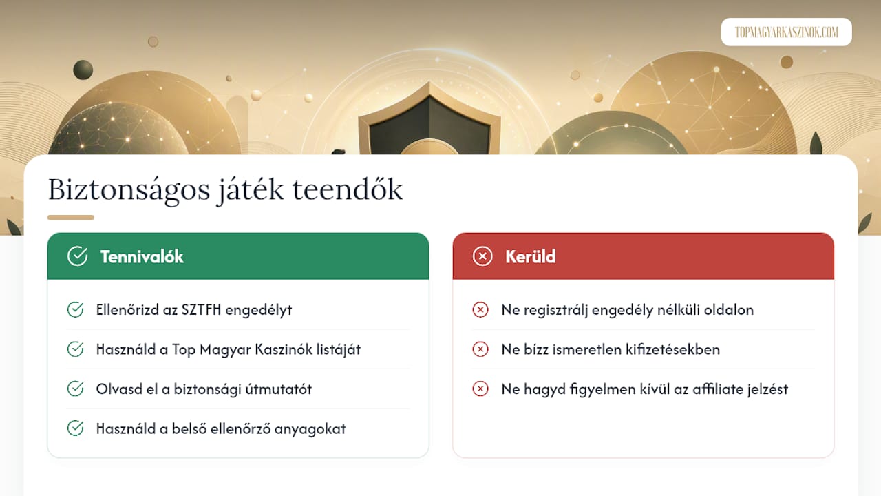 Top Magyar Kaszinók nézőpontja a biztonságos játékhoz — overview diagram