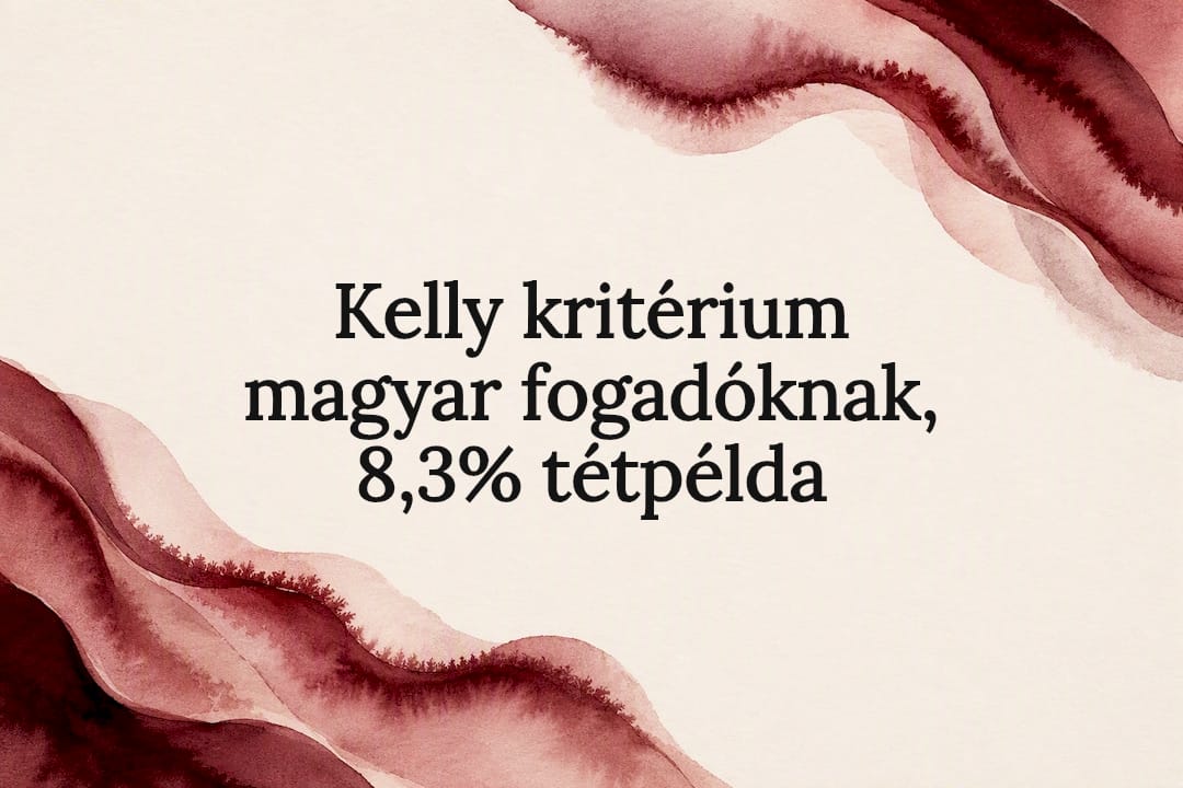 Kelly kritérium magyar fogadóknak, 8,3% tétpélda