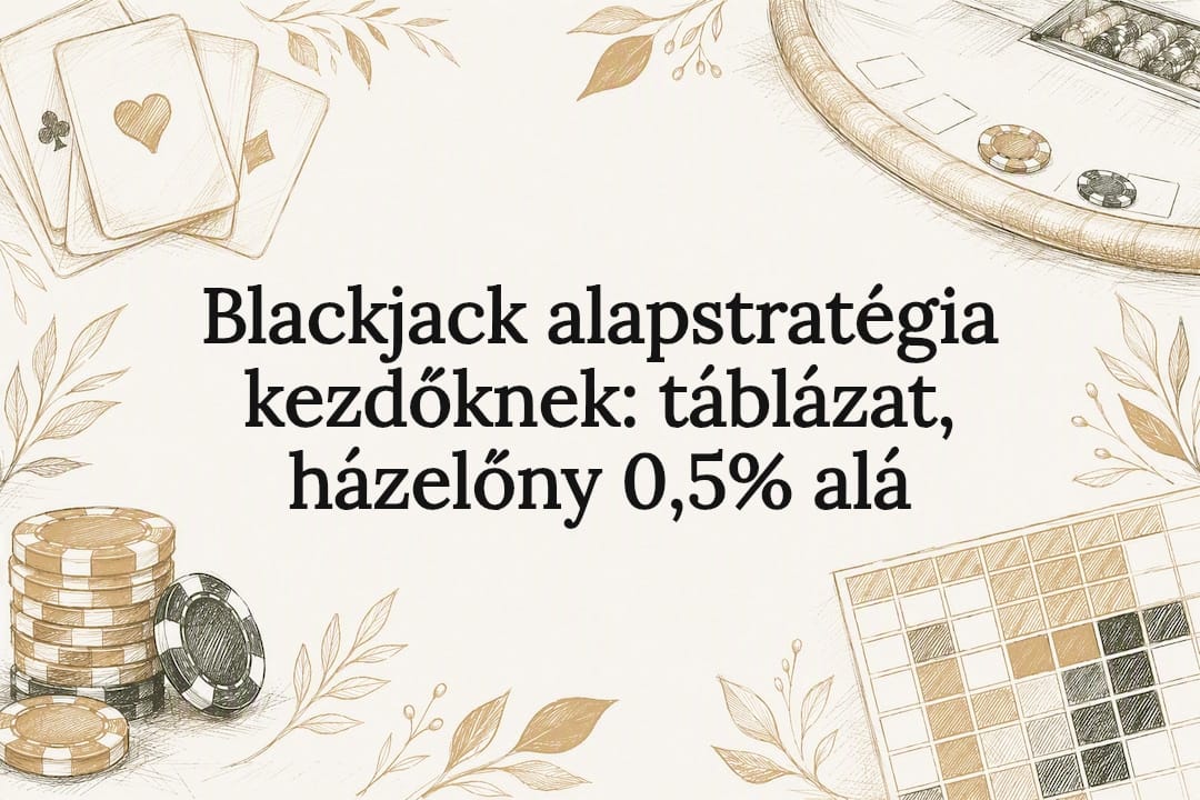 Blackjack alapstratégia kezdőknek: táblázat, házelőny 0,5% alá
