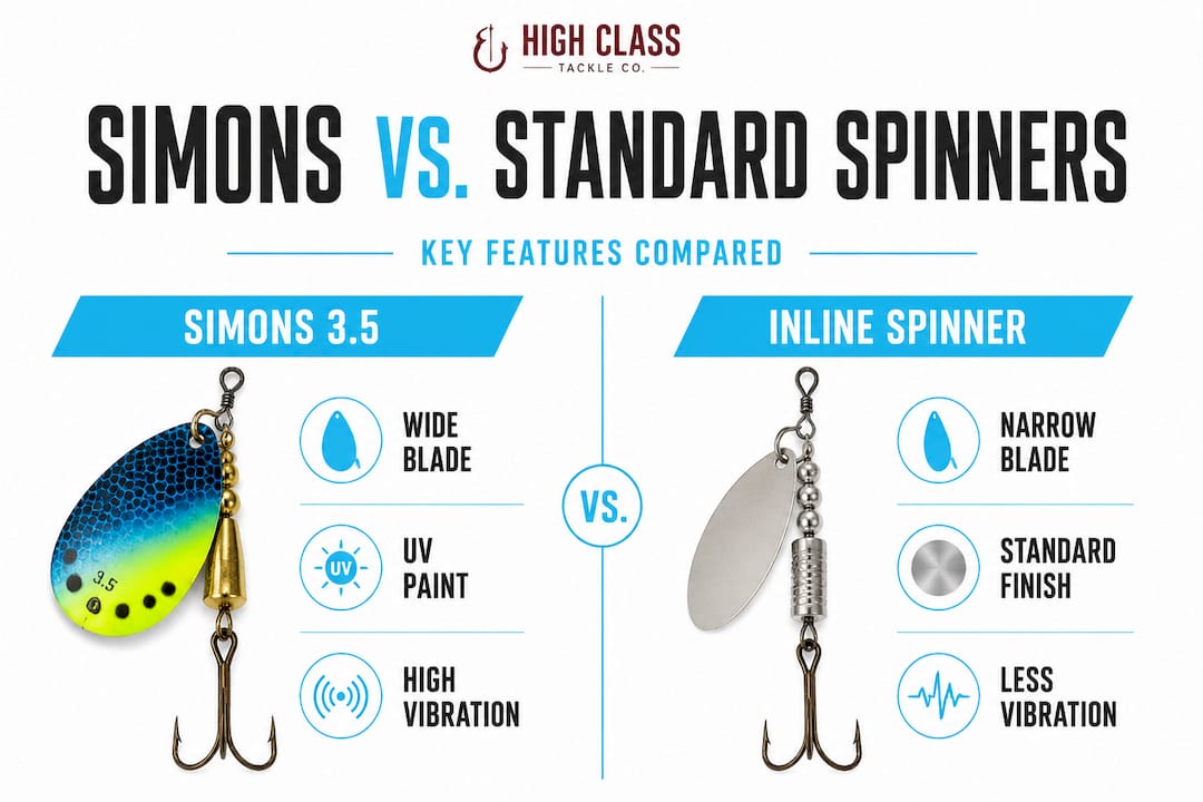 Infographic comparing Simons 3.5 and standard spinners