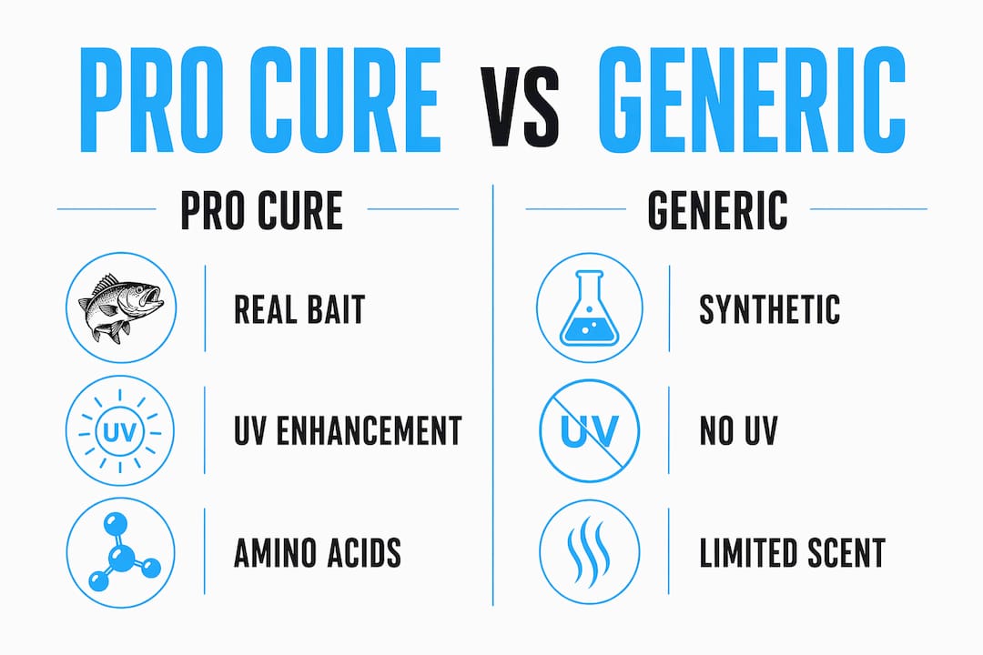Infographic comparing Pro Cure to generic baits