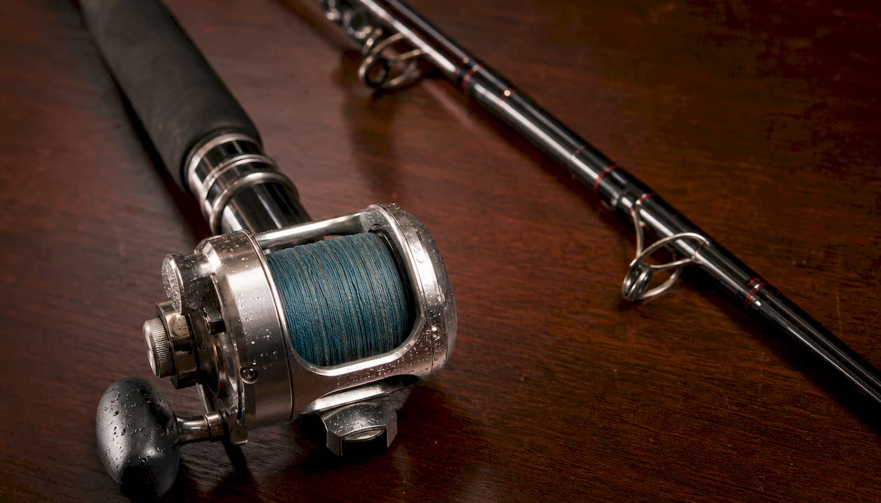 High-end offshore fishing rod and reel setup