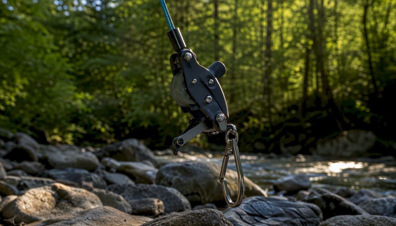 Adjustable tension downrigger release close-up