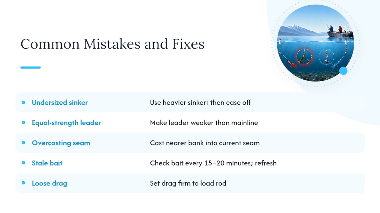 Five common salmon plunking mistakes and fixes