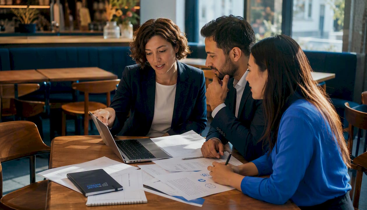 Das Team bespricht, wie die Anforderungen der DSGVO im Unternehmen umgesetzt werden können.