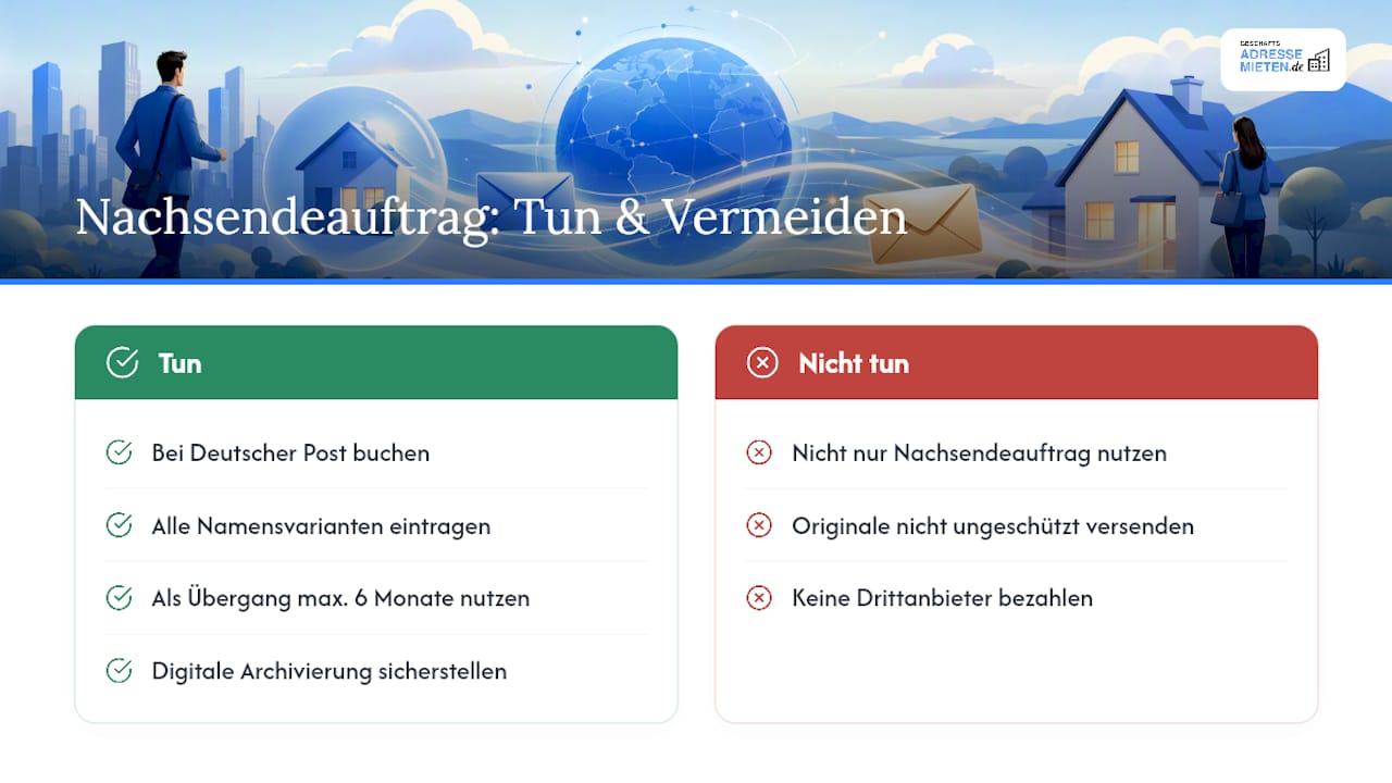 Was der Nachsendeauftrag wirklich leistet und wo er aufhört — overview diagram