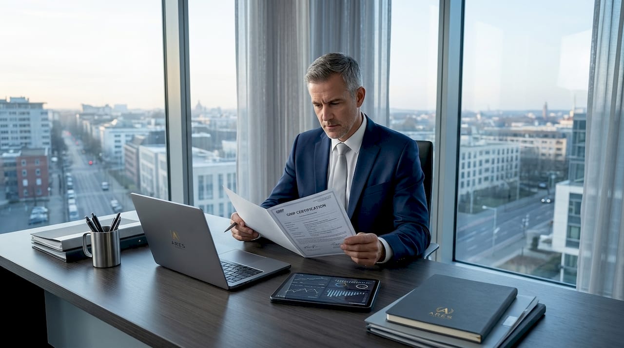 Man reviewing vendor qualification documents