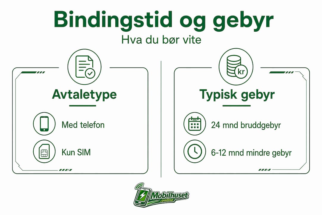 Infografikk: Sammenligning av bindingstid og gebyrer