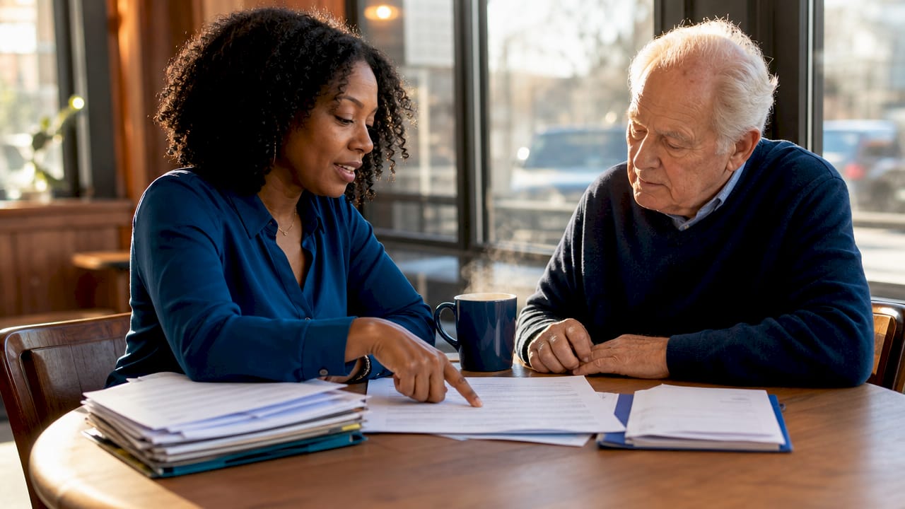 Tax professional discussing installment plans with client